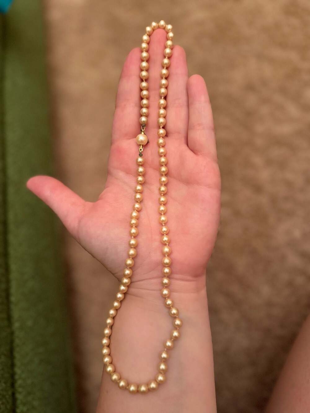 Vintage Marvella Hand-Knotted Faux Pearl Necklace